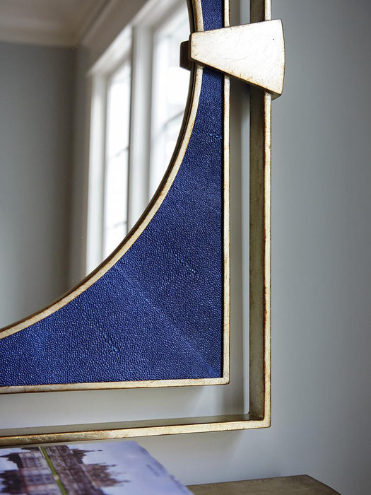 Lexington Furniture Carlyle Adour Square Mirror in Cobalt Blue