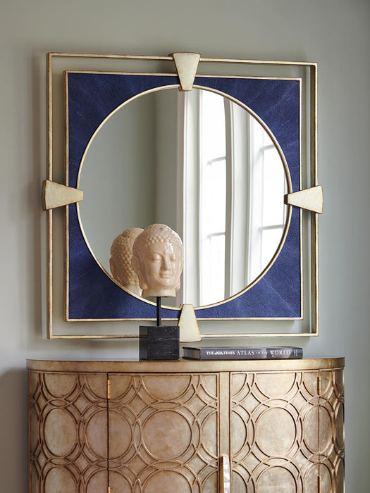 Lexington Furniture Carlyle Adour Square Mirror in Cobalt Blue