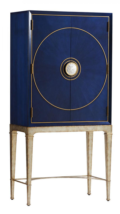 Lexington Furniture Carlyle Meridian Bar Cabinet in Cobalt Blue