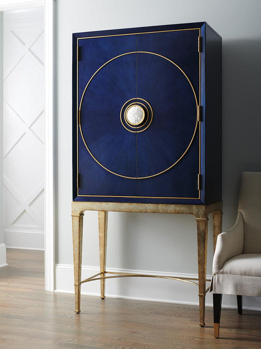 Lexington Furniture Carlyle Meridian Bar Cabinet in Cobalt Blue