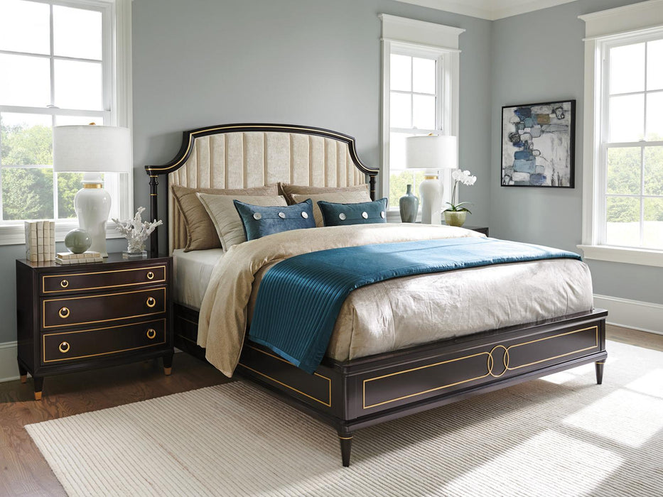 Lexington Furniture Carlyle Rhodes 3 Drawer Nightstand in Satin Gold