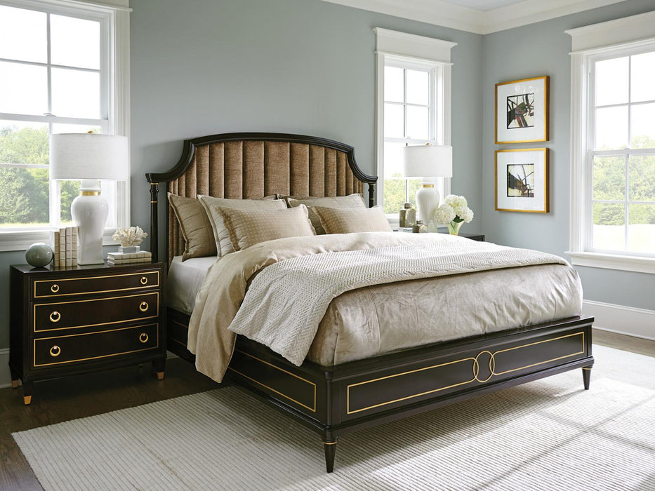 Lexington Furniture Carlyle Rhodes 3 Drawer Nightstand in Satin Gold