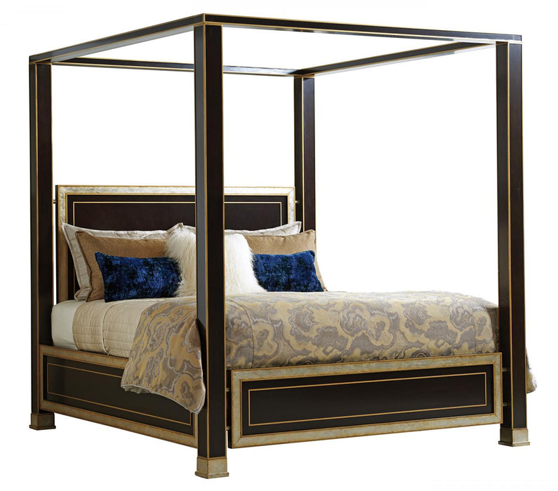 Lexington Furniture Carlyle St. Regis King Poster Bed in Walnut