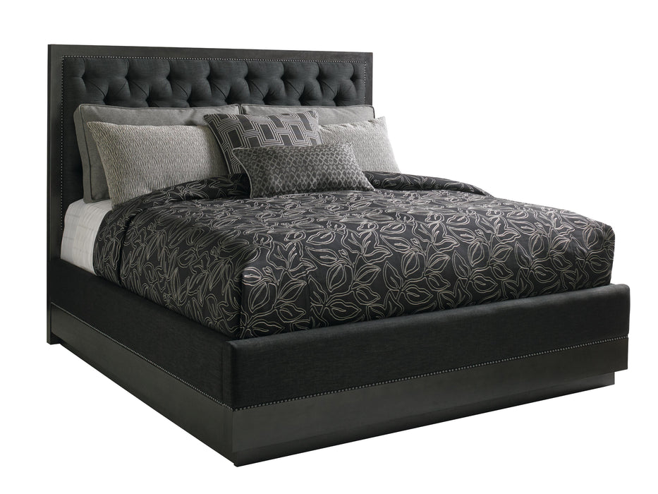 Lexington Furniture Carrera Maranello California King Upholstered Bed in Charcoal