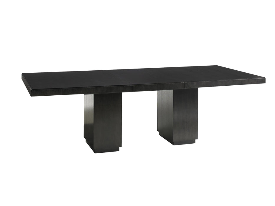 Lexington Furniture Carrera Modena Double Pedestal Dining Table in Carbon Gray
