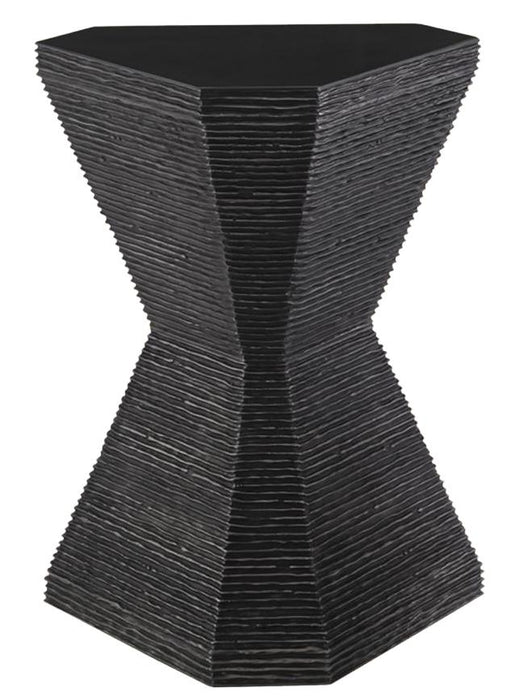 Lexington Furniture Carrera Topaz Hexagonal Accent Table in Carbon Gray