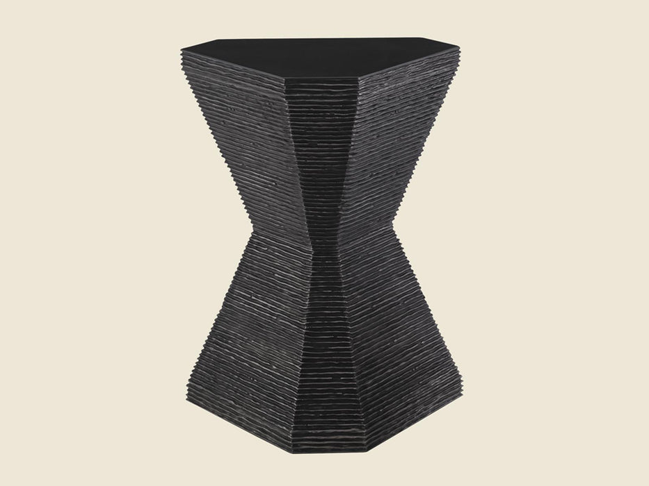 Lexington Furniture Carrera Topaz Hexagonal Accent Table in Carbon Gray