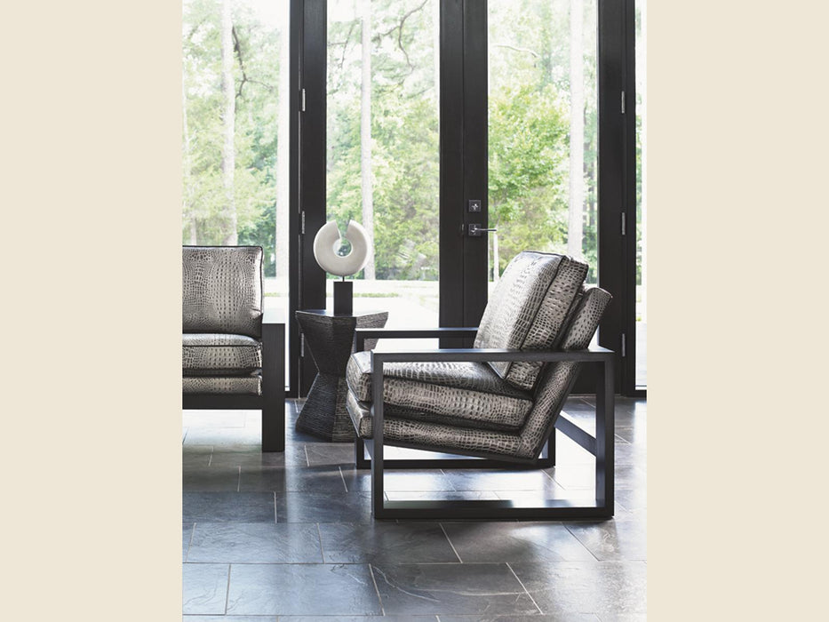 Lexington Furniture Carrera Topaz Hexagonal Accent Table in Carbon Gray