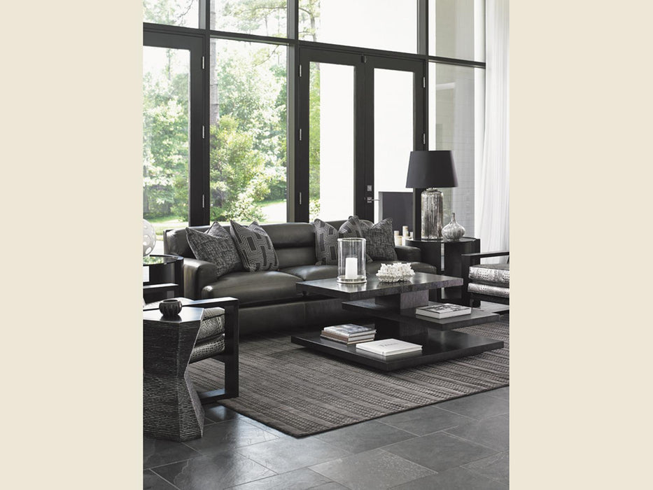 Lexington Furniture Carrera Topaz Hexagonal Accent Table in Carbon Gray