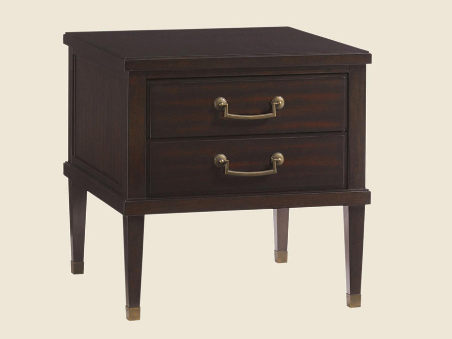 Lexington Furniture Kensington Place Chandler Drawer Lamp Table in Brentwood