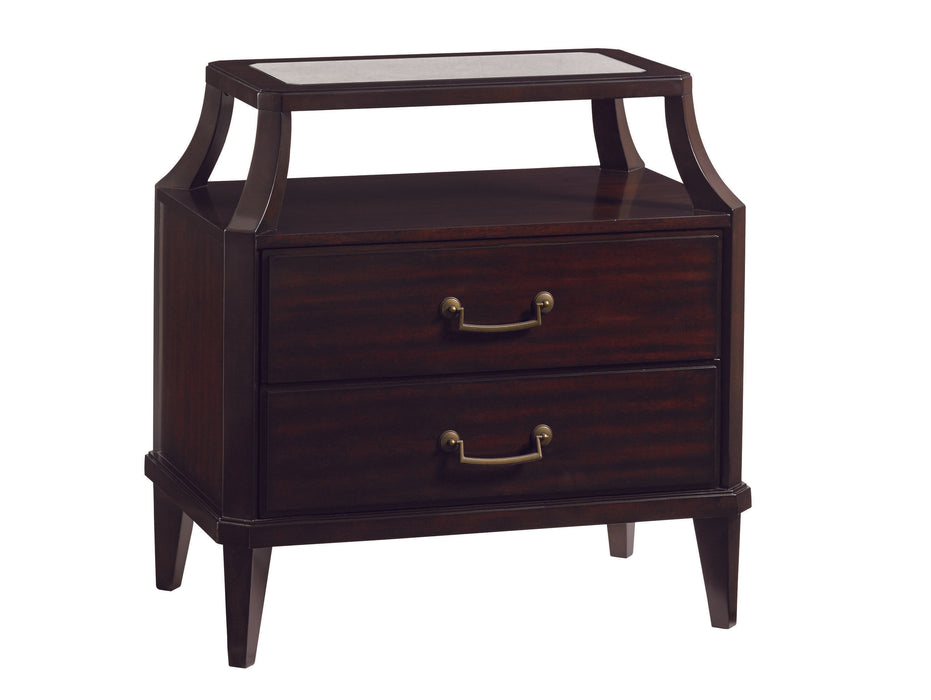 Lexington Furniture Kensington Place Trevor Tiered Nightstand in Brentwood