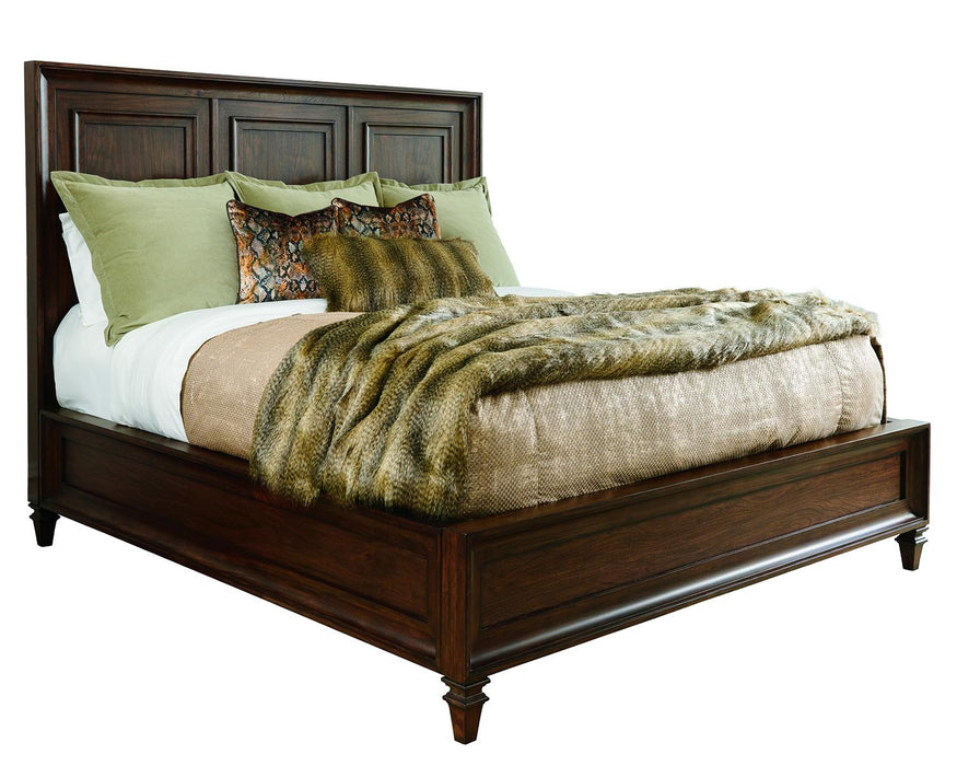 Lexington Furniture Silverado Walnut Creek Wood King Panel Bed in Walnut