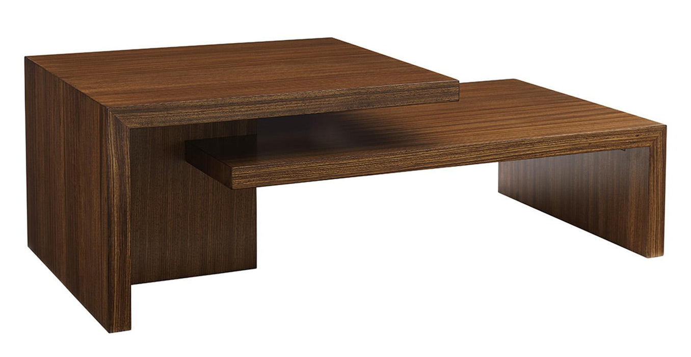 Lexington Kitano Cascade Rectangular Cocktail Table in Taupe