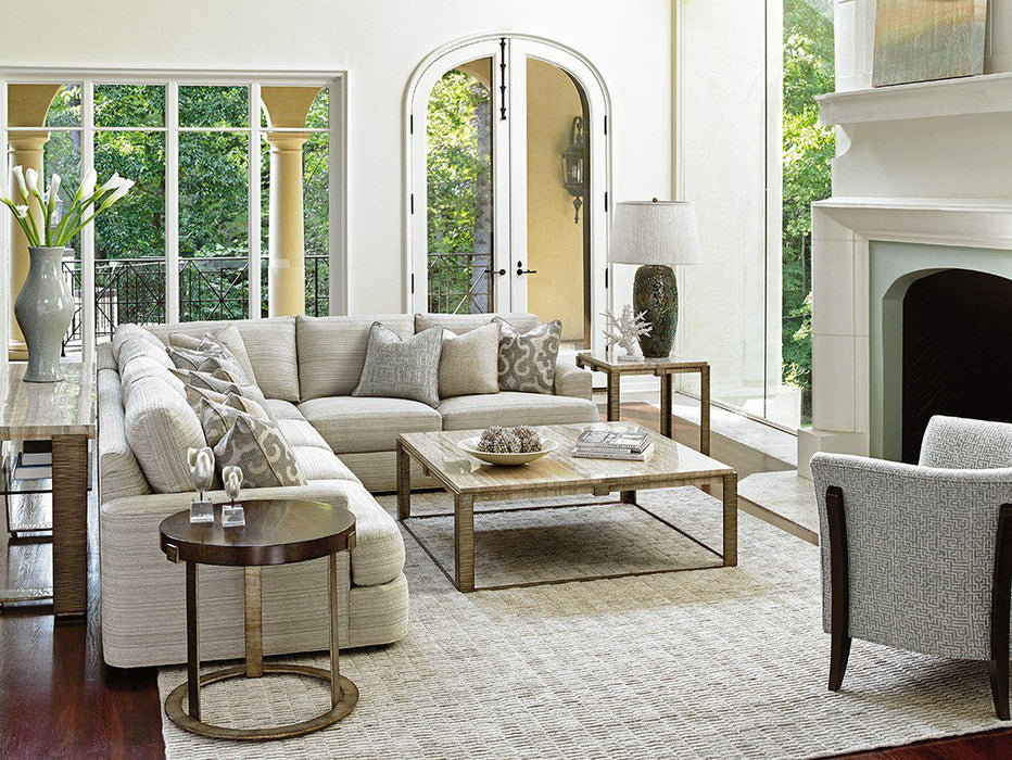 Lexington Laurel Canyon Stone Canyon Lamp Table in Silver