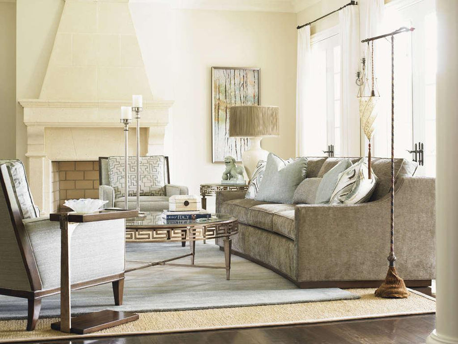 Lexington Tower Place Deerfield Round Cocktail Table in Walnut Brown Finish