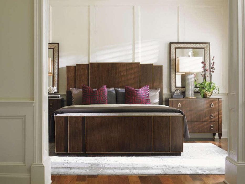 Lexington Tower Place Fairmont Panel Queen Bed in Walnut Brown Arlington Finish 01-0706-133C