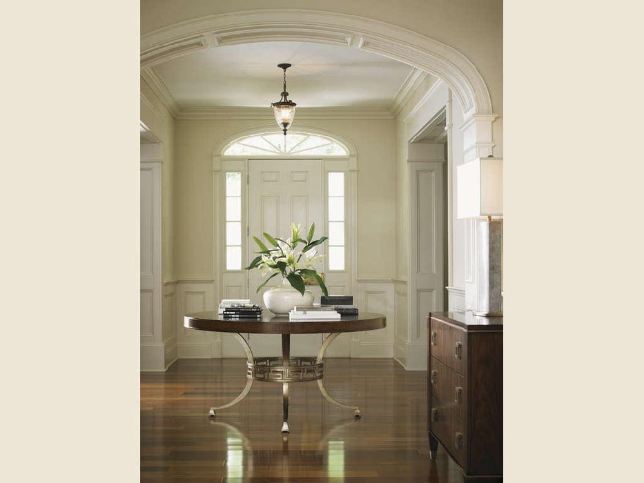 Lexington Tower Place Regis Round Dining Table in Walnut Brown Finish