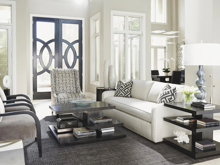 Lexington Furniture Carrera Evora Square Cocktail Table in Carbon Gray