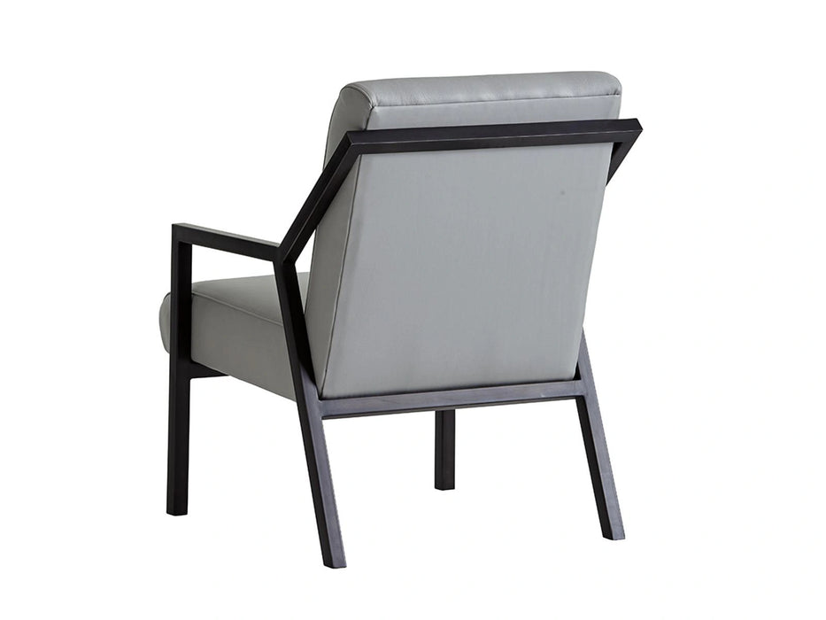 Lexington Furniture Santana Weldon Leather Chair in Metal Polished Graphite LL1866-11