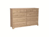 John Thomas Unfinished Jamestown 10-Drawer Dresser image
