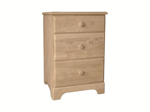 John Thomas Unfinished Jamestown 3-Drawer Night Stand image
