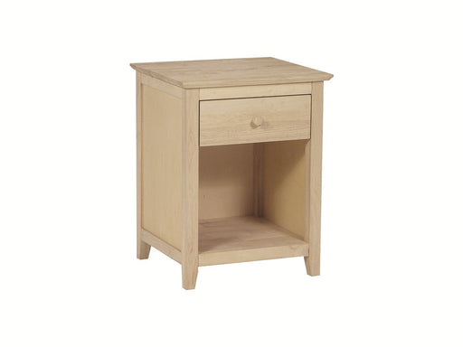 John Thomas Unfinished Lancaster 1-Drawer Nightstand image