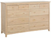 John Thomas Unfinished Lancaster 10-Drawer Dresser image