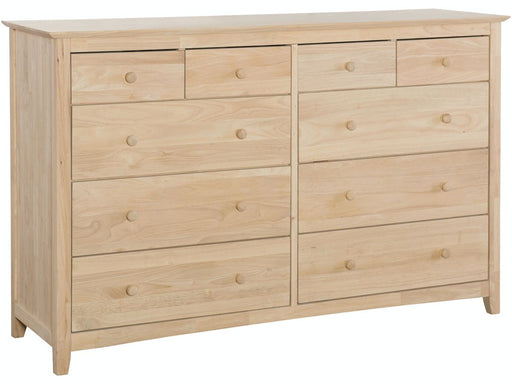 John Thomas Unfinished Lancaster 10-Drawer Dresser image