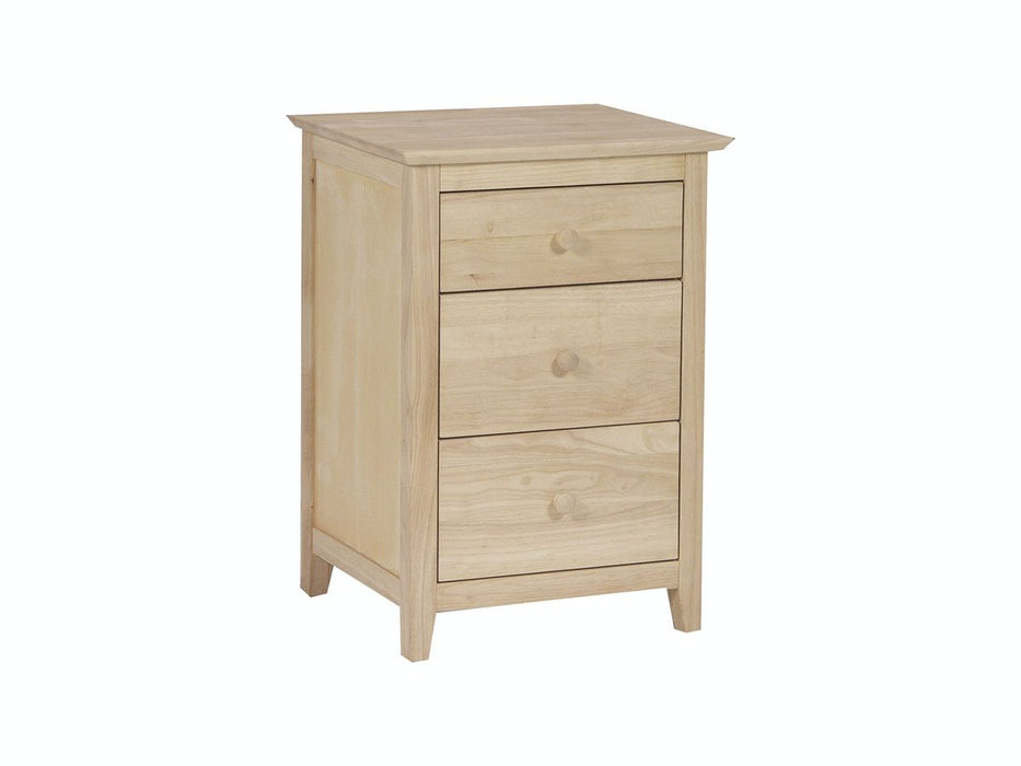 John Thomas Unfinished Lancaster 3-Drawer Nightstand image