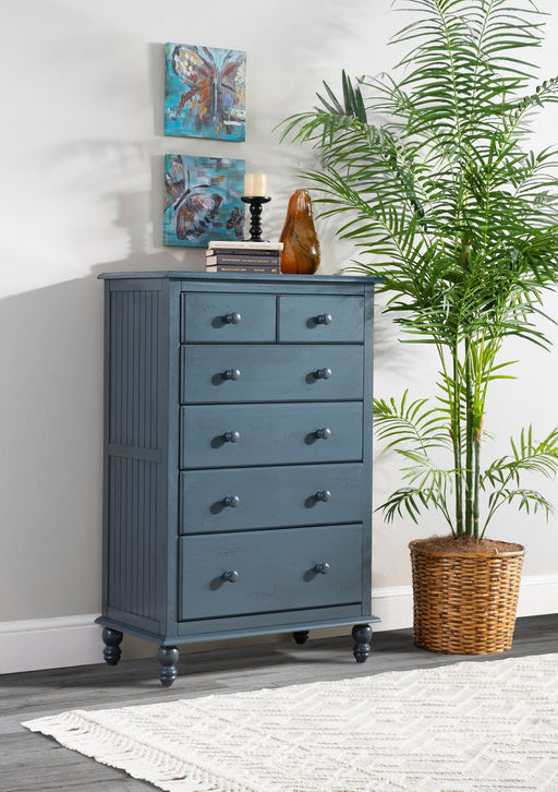 John Thomas Cottage 5 Drawer Chest in Denim BD81-2005 image