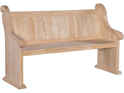 John Thomas Unfinished 60 Inch Sanctuary Bench image