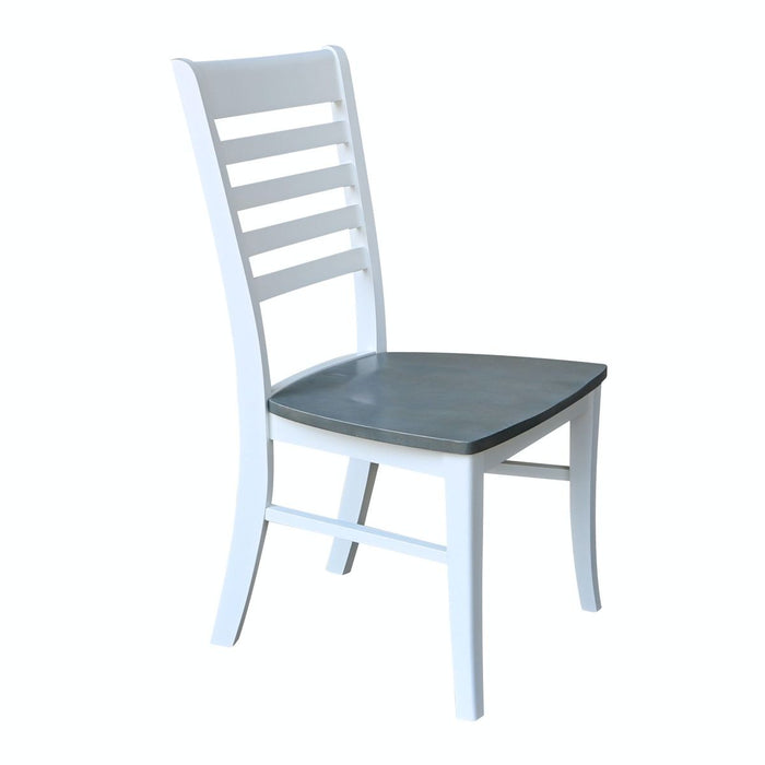 John Thomas Cosmopolitan Roma Side Chair in Heather Gray & White image