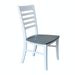 John Thomas Cosmopolitan Roma Side Chair in Heather Gray & White image