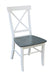 John Thomas Dining Essentials X-Back Side Chair in White Grey image