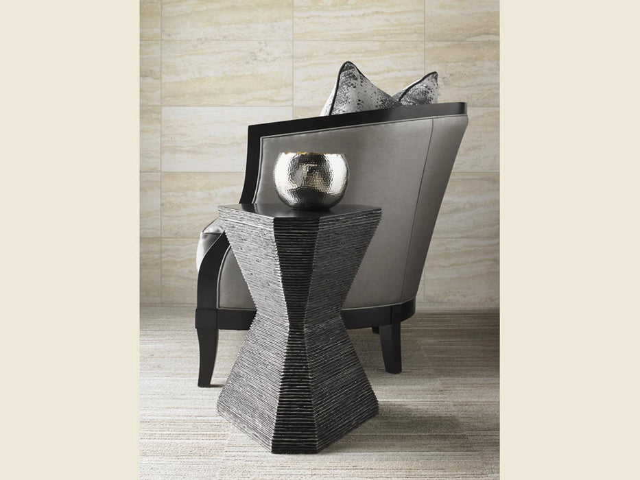 Lexington Furniture Carrera Topaz Hexagonal Accent Table in Carbon Gray