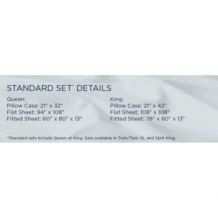 TEMPUR Luxe Egyptian Cotton Pillowcase Set Silver Mist