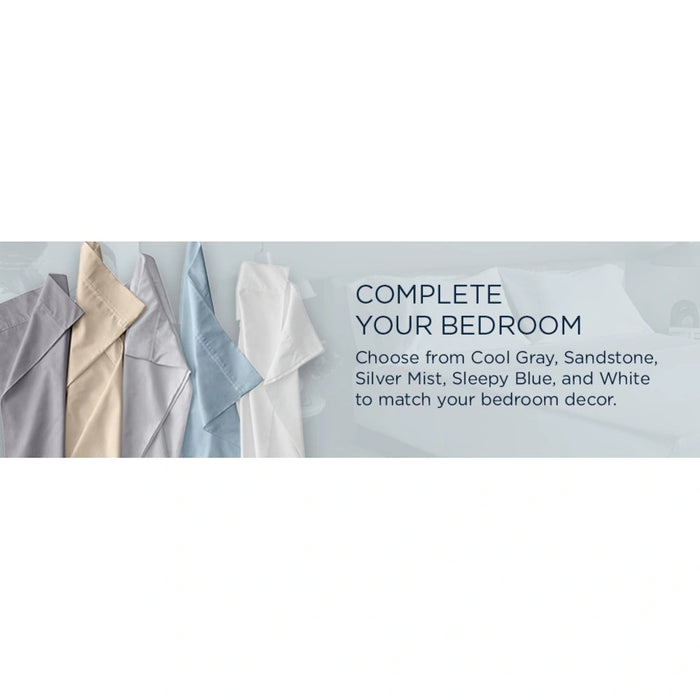TEMPUR Luxe Egyptian Cotton Pillowcase Set Cool Gray