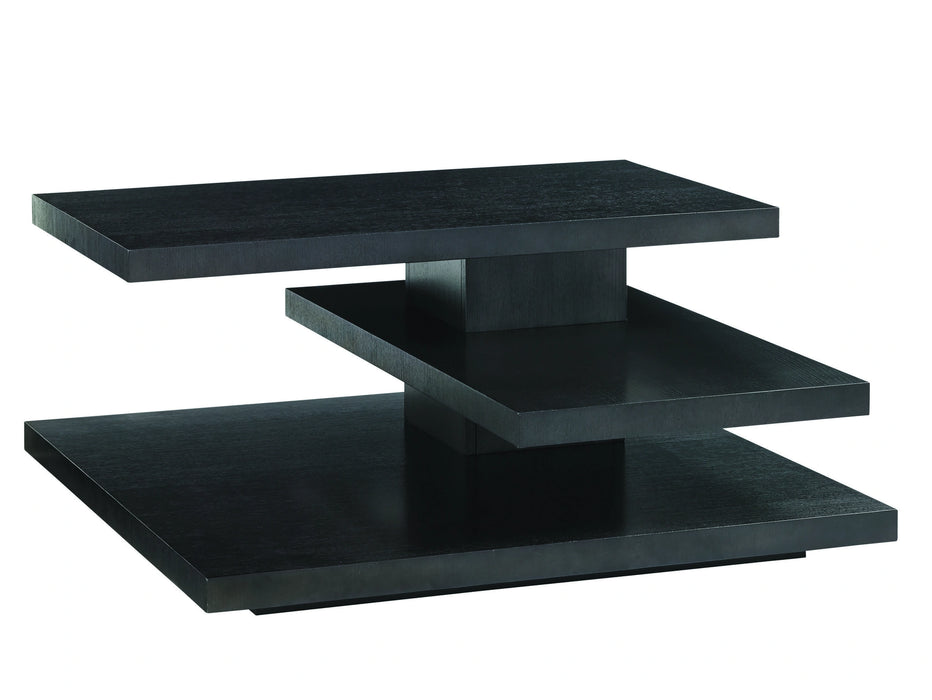 Lexington Furniture Carrera Evora Square Cocktail Table in Carbon Gray