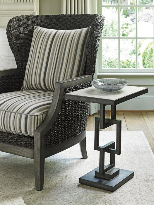 Lexington Oyster Bay Deerwood Rectangular Side Table in Oyster Gray