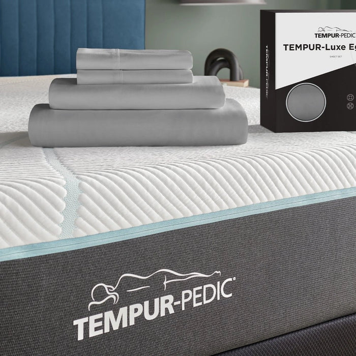 TEMPUR Luxe Egyptian Cotton Pillowcase Set Silver Mist