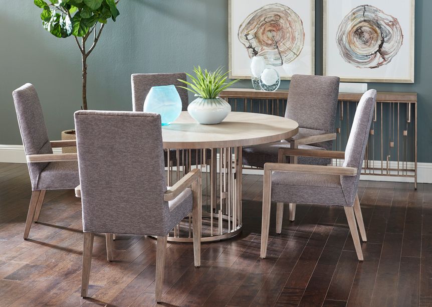 Lexington Shadow Play Rendezvous Round Wood Top Dining Table