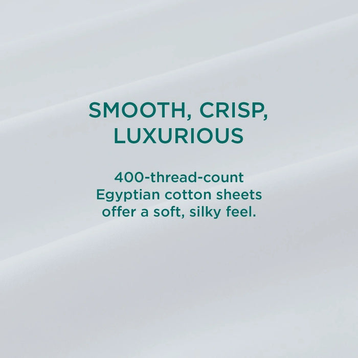 TEMPUR Luxe Egyptian Cotton Pillowcase Set Sleepy Blue