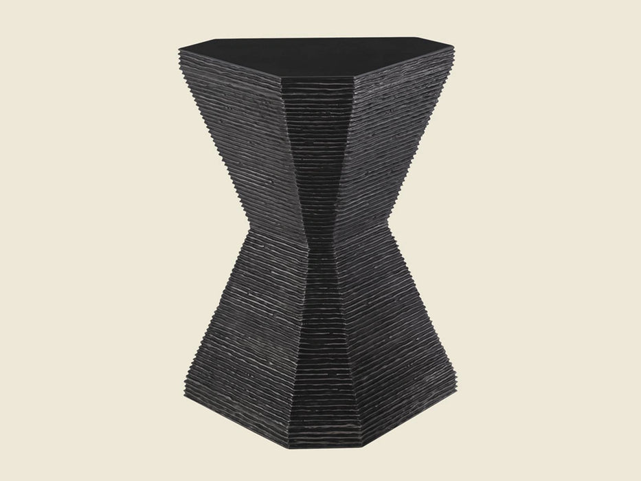 Lexington Furniture Carrera Topaz Hexagonal Accent Table in Carbon Gray