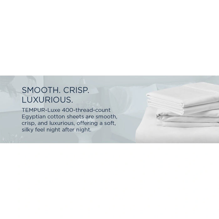 TEMPUR Luxe Egyptian Cotton Pillowcase Set Cool Gray