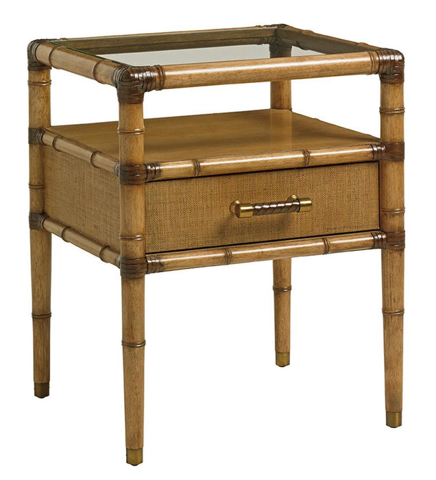 Tommy Bahama Home Twin Palms Bayshore Night Table in Medium Umber 01-0558-622
