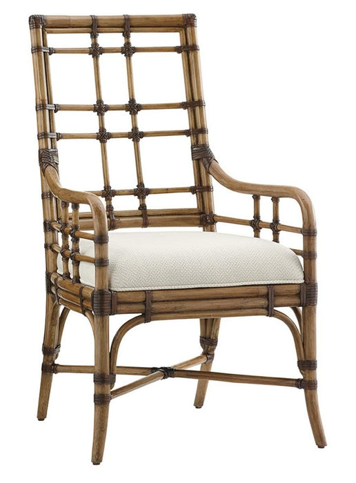 Tommy Bahama Home Twin Palms Seaview Arm Chair in Medium Umber (Set of 2)