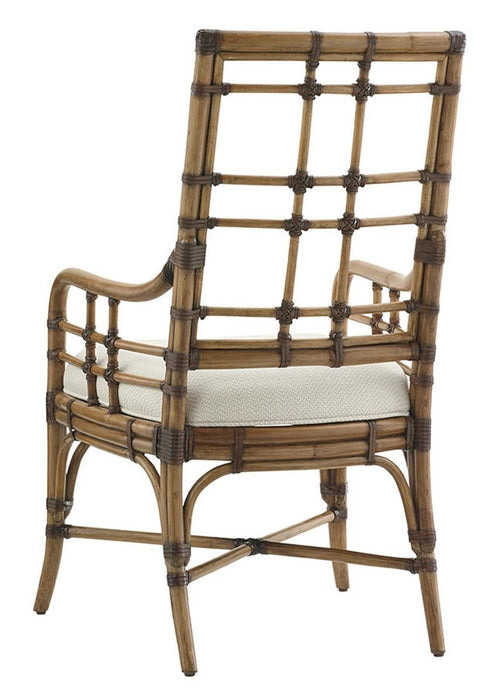 Tommy Bahama Home Twin Palms Seaview Arm Chair in Medium Umber (Set of 2)