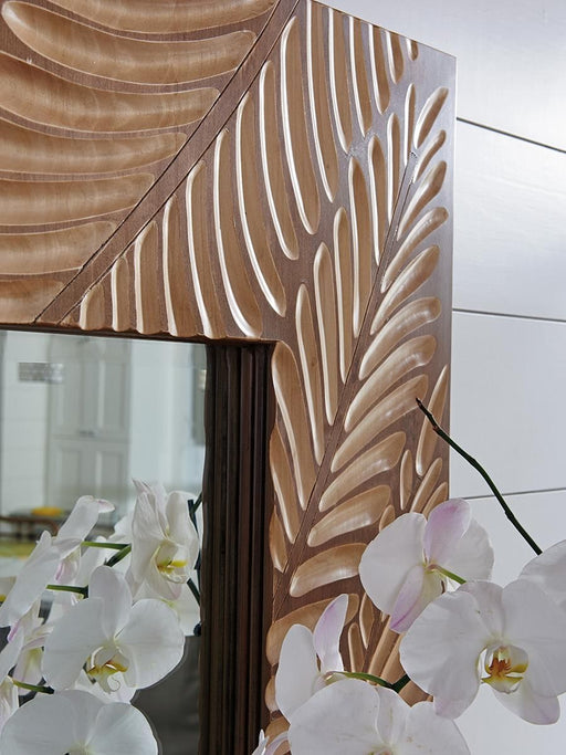 Tommy Bahama Home Twin Palms Freeport Square Mirror in Medium Umber 01-0558-204 image