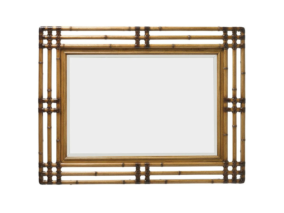 Tommy Bahama Home Twin Palms Savana Bamboo Mirror in Medium Umber 01-0558-205