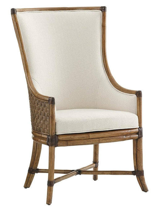 Tommy Bahama Home Twin Palms Balfour Host Chair in Medium Umber